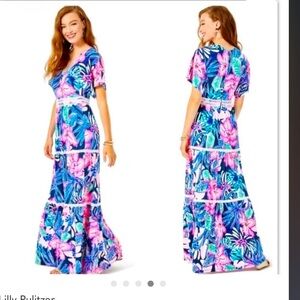 Lilly Pulitzer Pink and Blue Floral Dress